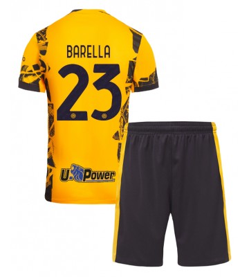 Inter Milan Nicolo Barella #23 Tercera Equipación Niños 2024-25 Manga Corta (+ Pantalones cortos)